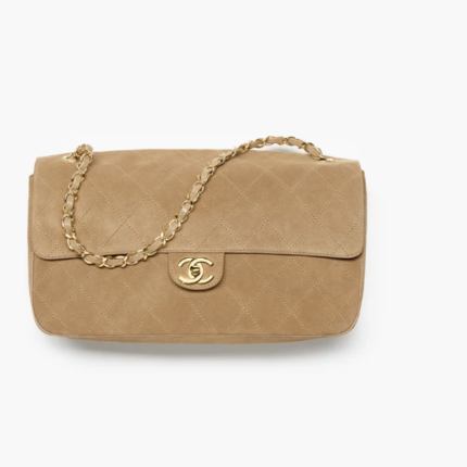 𝐂𝐡𝐚𝐧𝐞𝐥  bag 2026 Spring/Summer MAXI Flap Bag Suede-effect cowhide leather